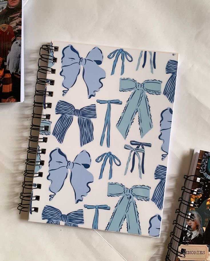 Blue Ribbon 💙 – Minimal Bow Notebook