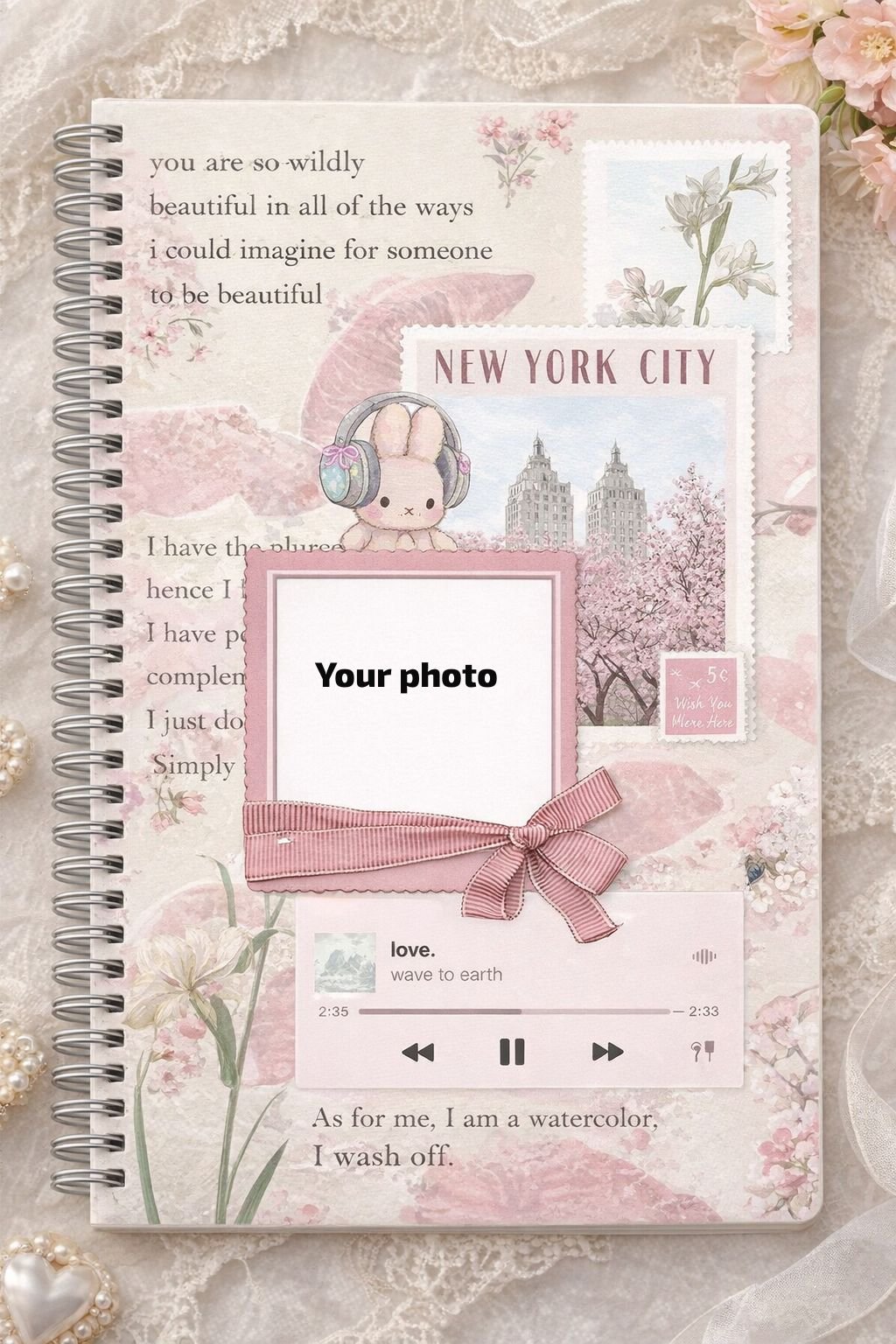 Pink theme Photo Notebook 