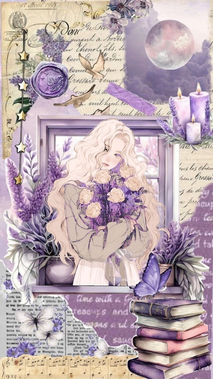 Purple aesthetic notebook 