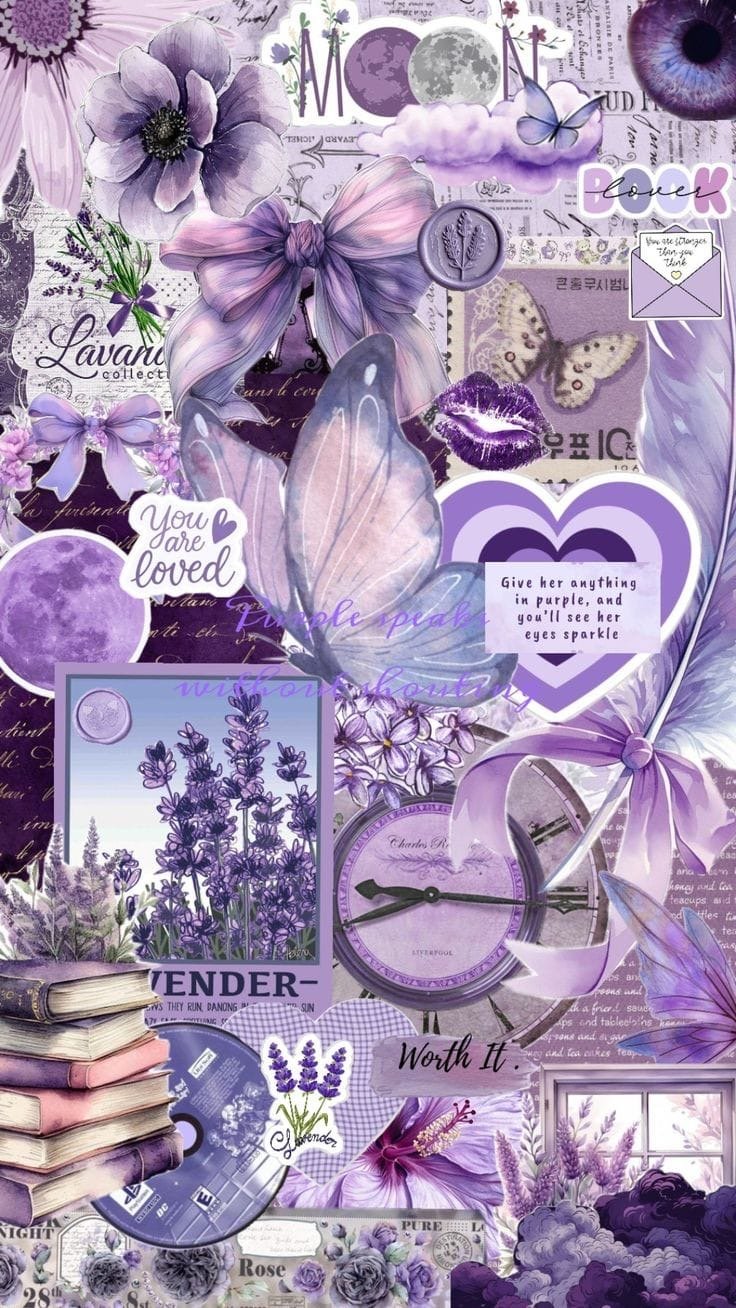 Purple aesthetic notebook 
